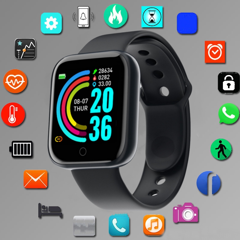 Health Wellness Bracelet - สมาร์ทวอท์ชสําหรับผู้ชายผู้หญิงโหมดกีฬาการควบคุมเพลงแคลอรี่ระยะทางฟิตเนสสมาร์ทแบนด์ข้อความเตือนสร้อยข้อมือสมาร์ท Android IOS
