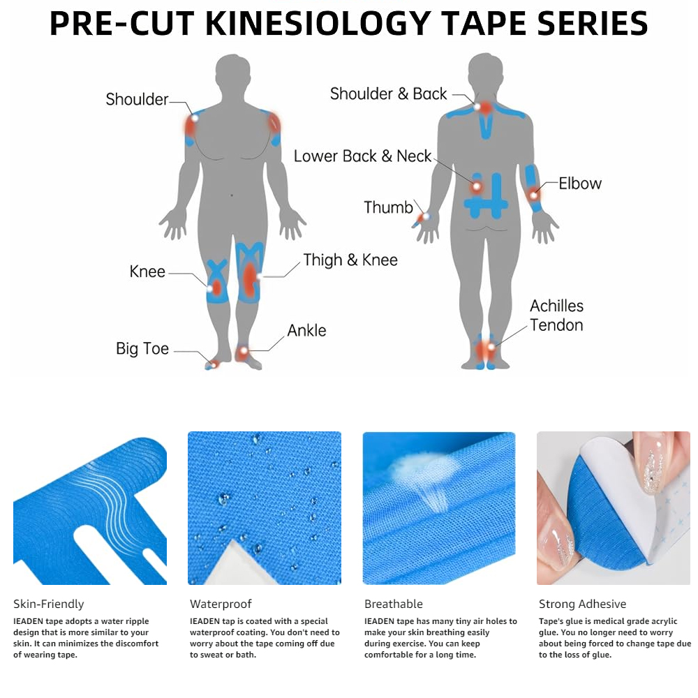 10PCS Precut Kinesiology เทปสํ - Sports Taping Precut บทวิจารณ์และราคา