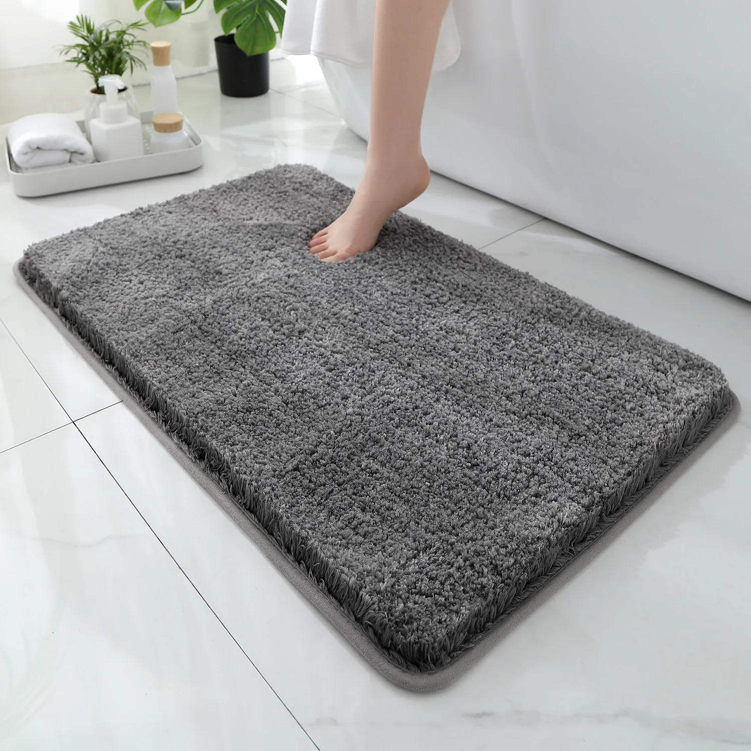 พรมปูพื้นห้องน้ําทรงกลมและหนา, - Bamboo Bath Mat บทวิจารณ์และราคา