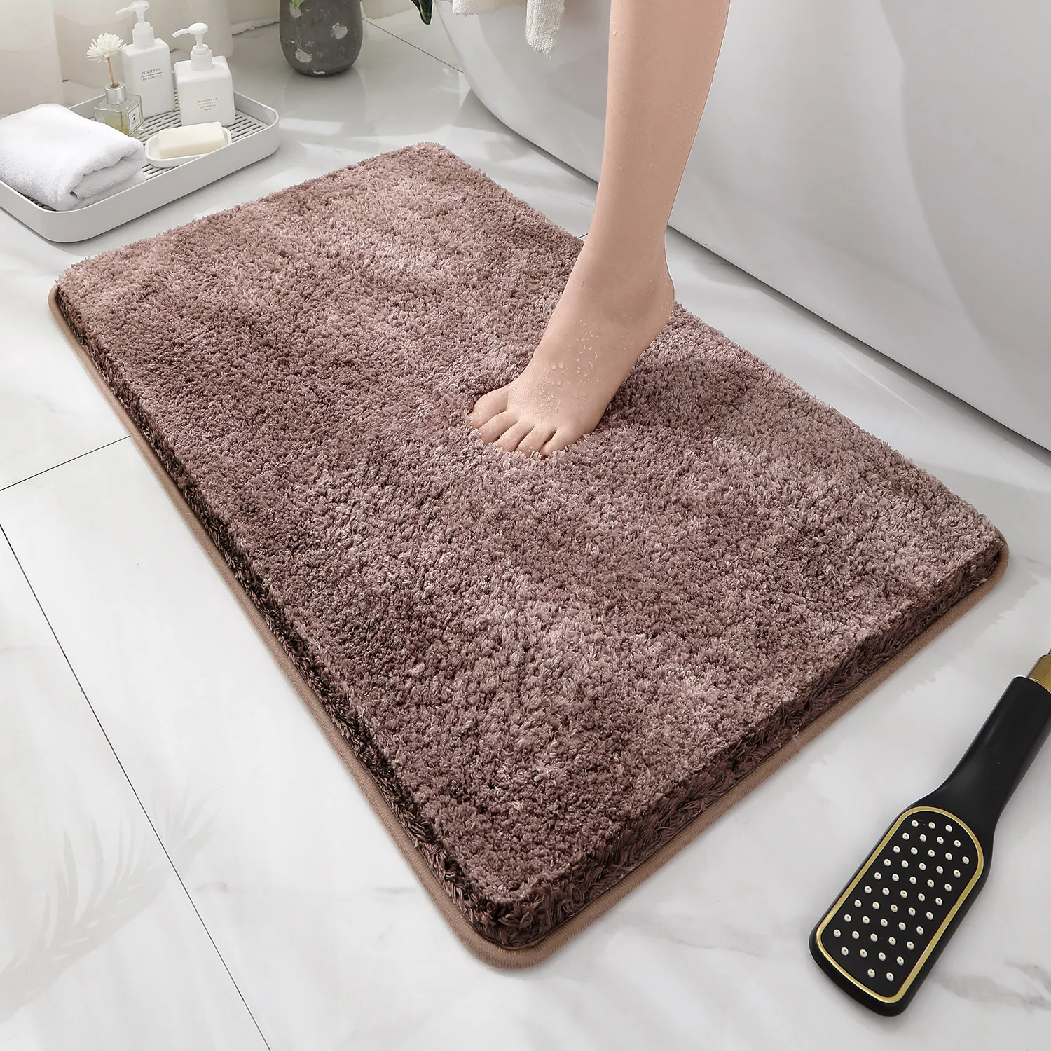 พรมปูพื้นห้องน้ําทรงกลมและหนา, - Bamboo Bath Mat บทวิจารณ์และราคา