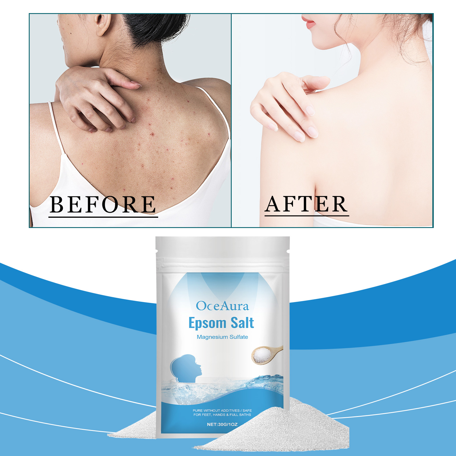 เกลือเอปซอม แมกนีเซียมซัลเฟต บ - Bath Salts Magnesium บทวิจารณ์และราคา