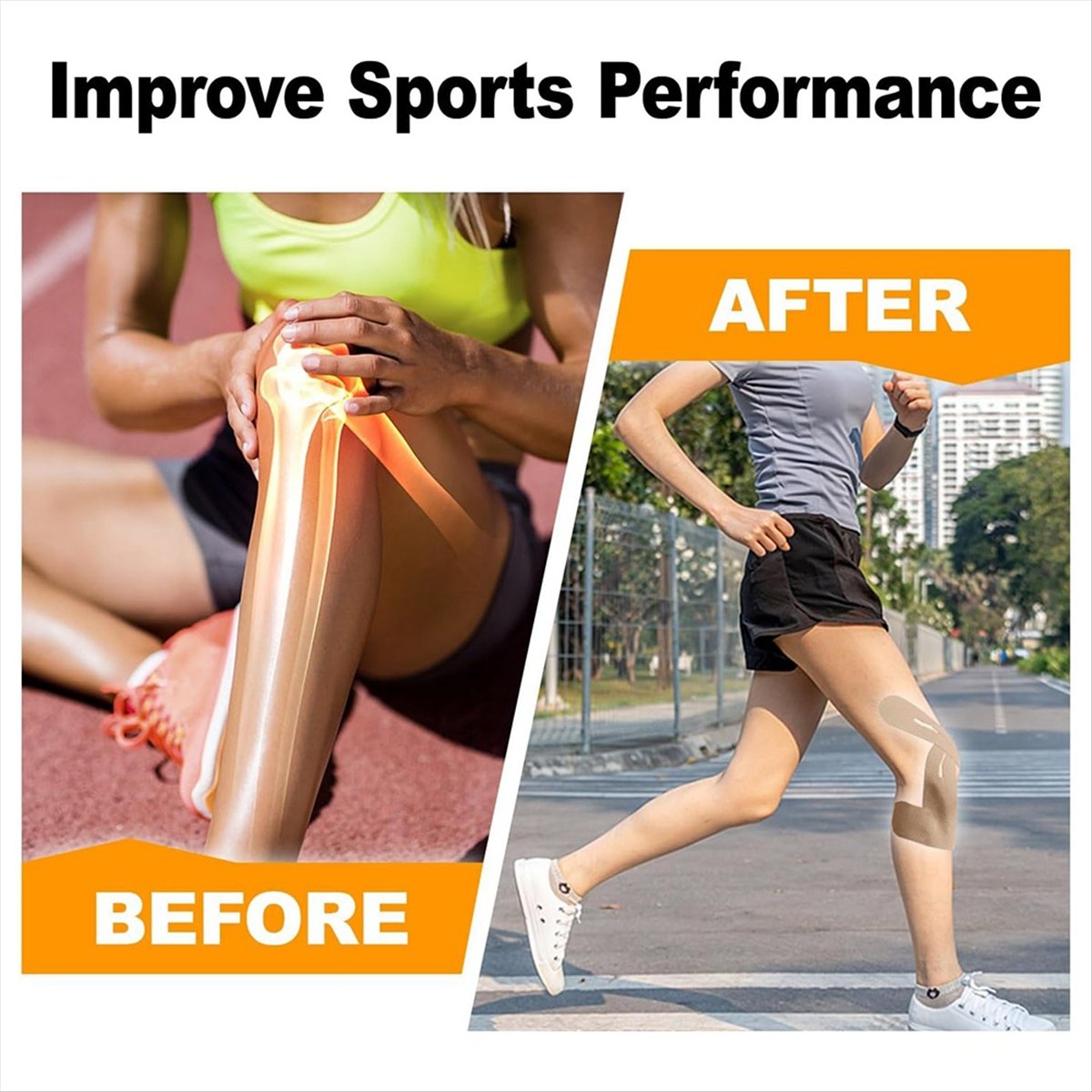 เทปคิเนซิโอโลยีสำเร็จรูป 10 ชิ - Sports Taping Precut บทวิจารณ์และราคา