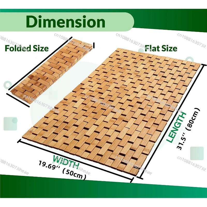 แผ่นรองอาบน้ำไม้ไผ่สำหรับห้องน - Bamboo Bath Mat บทวิจารณ์และราคา